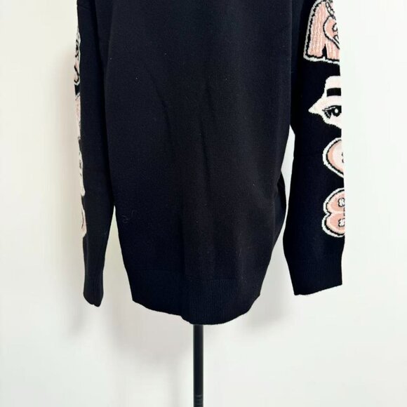 Chanel Black Knit Cardigan Cartoon Embroidery Plays Up Luxury Childlike Style - Picture 10 of 11